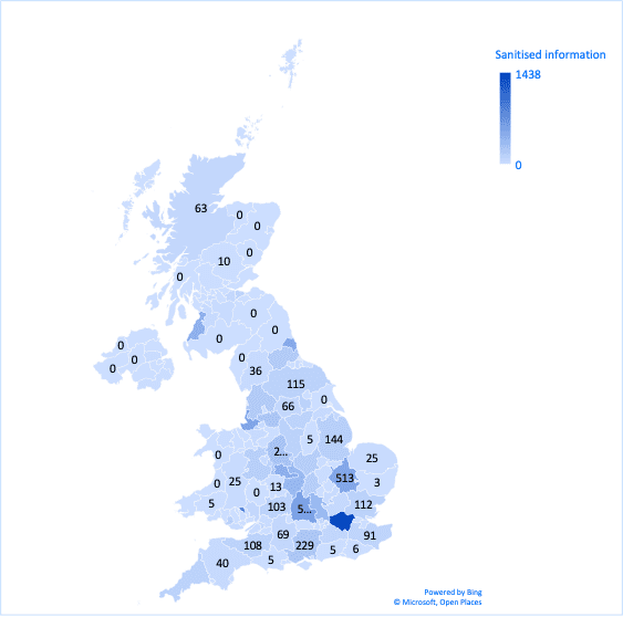 UK map showing battery innovation landscape